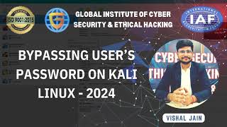Bypassing user's password on Kali Linux 2024 by #GICSEH