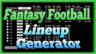 I Made a Fantasy Football Lineup Generator to Improve my Game Dev Skills!