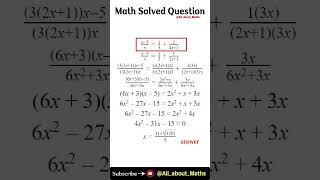 How to Solve Math Question #maths #youtubeshort