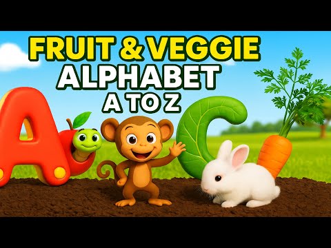 Fruit & Veggie Alphabet A to Z | Fun & Educational 3D Animation for Kids | Likhon Learning Lab