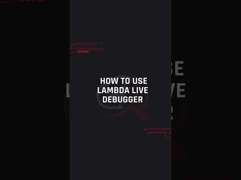 How to use Lambda Live Debugger?