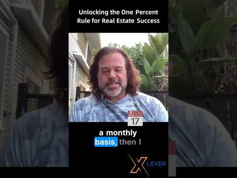 Unlocking the One Percent Rule for Real Estate Success #realestate #realestateagents