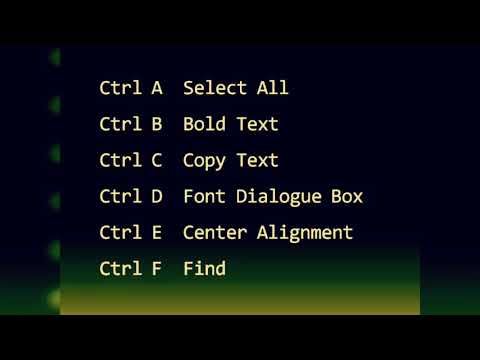 MS word Shortcut keys