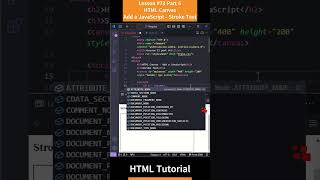 HTML Tutorial - Lesson 73: HTML Canvas - Add a JavaScript - Stroke Text Part 6 #html #htmltutorial
