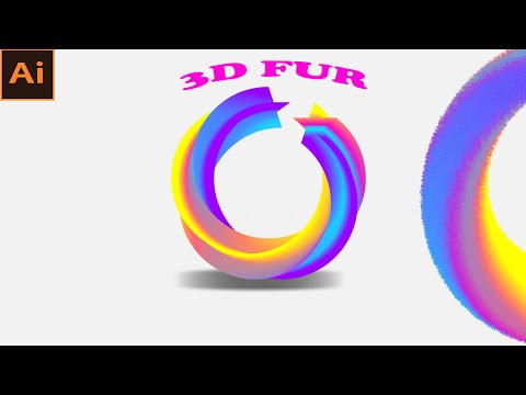STUNNING 3D Fur In Illustrator ADOBE 2020