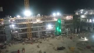 huge construction at sea shore, muscat.