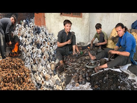 Amazing, Electric Stone Motors Recycling Process in Factory. How Copper Recovering from Stone Motors