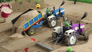 diy mini tractor soil unload and farm leveling science project @Weldux