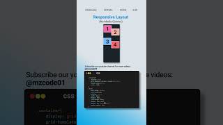 CSS Tips and Tricks: Responsive Layout (No Media Queries) #css #html #coding #shorts #webdesign