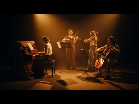 Melodías de piano y cuerdas para un café sereno – calma profunda y meditación nocturna