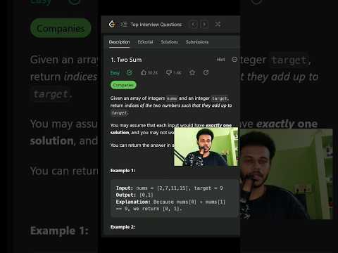 Coding Interview Question Leetcode explained in tamil #interview #python #learnpython #coding