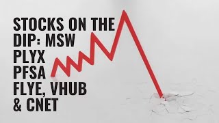 Crashing MSW, PLYX, PFSA, FLYE, VHUB, CNET Stocks