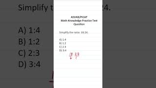ASVAB/PiCAT Math Knowledge Practice Test Q: Ratios #acetheasvab with #grammarhero #afqt