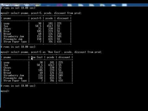 Simple Calculations in MySQL Console