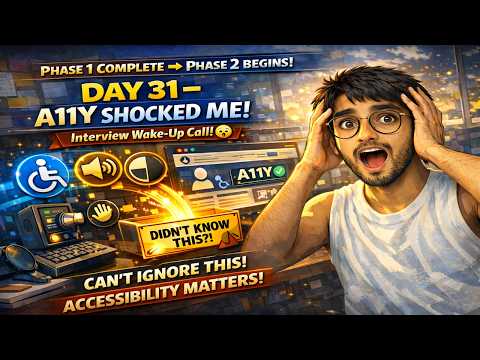 Day 31 of Finding a Job Series | What is A11y (Accessibility)? | Phase 1 Complete | 90 Days Job Hunt