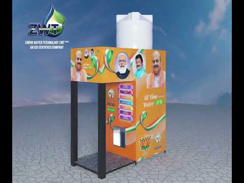 NEW TO SYSTEM KIOSK WITH CABINET INBUILT RO UV UF WITH WATER ATM COIN CARD WITH CCTV & DUSK DAWN