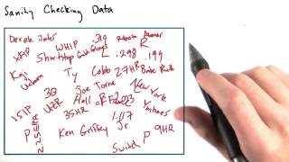 Sanity Checking Data