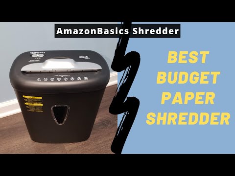 Best Budget Paper Shredder (AmazonBasics 8-Sheet Cross-Cut Paper Shredder)