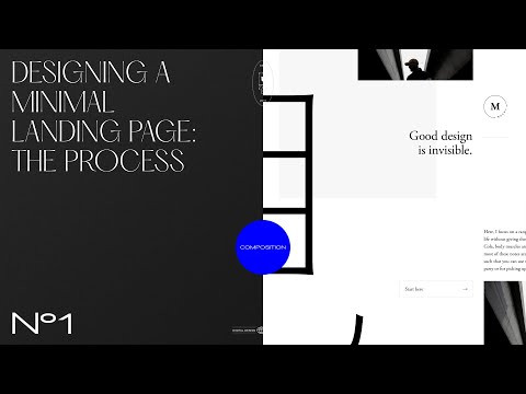 Designing a minimal landing page: the process - Part Nº1 - Web Design tutorial