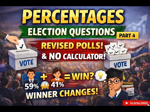 Revised Polls Change Everything 🤯 | Election Percentage (Part 4) #election #percentages #maths #exam