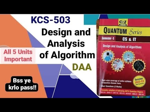 Daa IMP Topic Unit 1 to 5    16 january #AKTU #DAA#DS