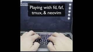 Hacking with fd, fzf, fzf-tmux, and neovim  #Shorts