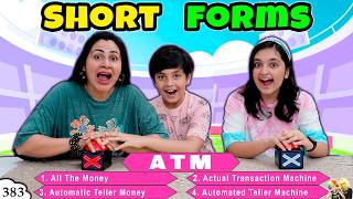 SHORT FORMS | Family Challenge | Learn Abbreviations | Aayu and Pihu Show