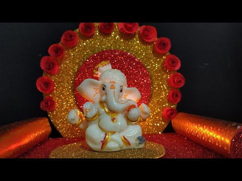 Do it yourself (DIY) Ganesha Chaturthi Decoration at home. Ganesha Mantap