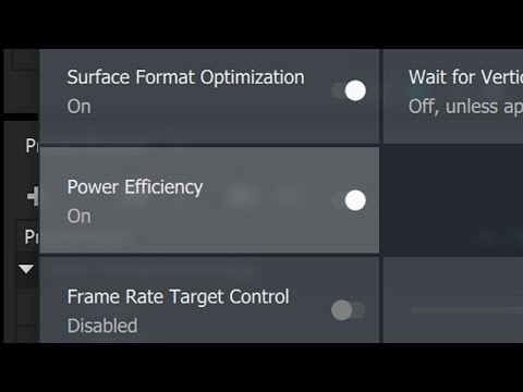 Power Efficiency: AMD Radeon Settings