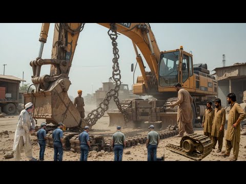 Incredible Excavator Chain Repair | Completely Broken Chain Restored Like New