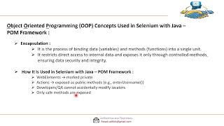 Object Oriented Programming OOP Concepts Used in Selenium with Java POM Framework