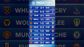 🟣Premier League Matchweek 5 Predictions!! #football #premierleague #predictions #lfs
