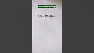 Percentage Trick #maths #mathstricks #shortsfeed #shorts #trendingshorts