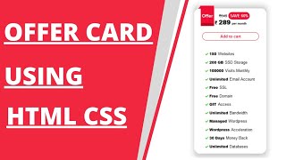 Card Using HTML CSS | Card Design HTML CSS | CSS Card Hover Effects | Responsive Card