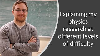 My physics research at 5 levels