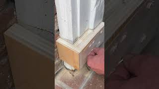 Straight cuts on tricky molding with a multitool + block 💡#DIYHack #Woodworking