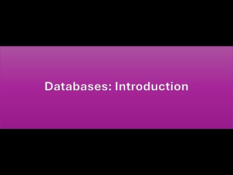 Introduction to Databases