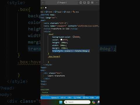 How to give Basic Animation to a box in CSS #shorts
