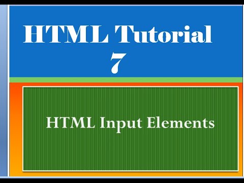 HTML Input all types