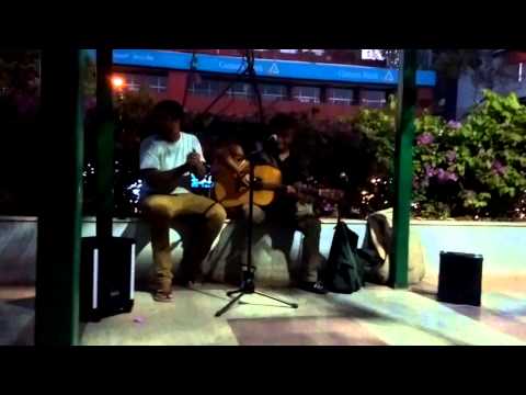 Acoustic Guitar Busking at MG Road Blvd, B'lore