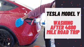 How I wash my Tesla Model Y with white interior