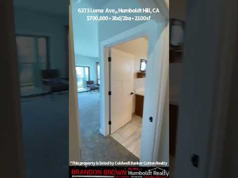 Video walkthrough of brand new construction with bay views on Humboldt Hill, CA