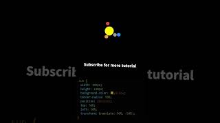 "Creating a Space Orbit Animation Using HTML & CSS" #coding #space #htmlcss