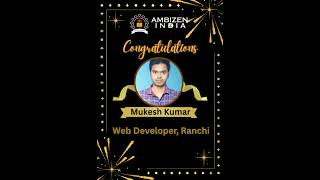 Mukesh Kumar - Congratulation On Job Selection |Job Oriented Course With Placement | 100% Placement