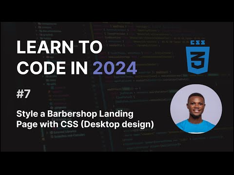 Style a Barbershop Landing Page with CSS (Desktop design)