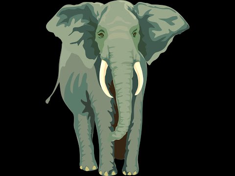 Python Turtle Graphics - 28 ||  Elephant || Art by Code #shorts
