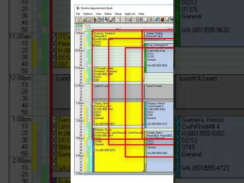 Dentrix Appointment Book Overview #dentrix #dentist #dentistry #dental