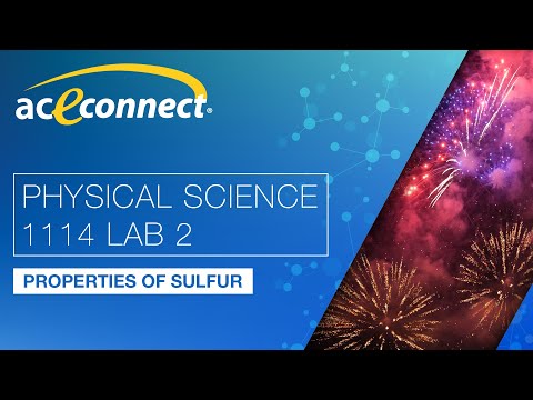 Physical Science 1114 Lab 2 || Properties of Sulfur