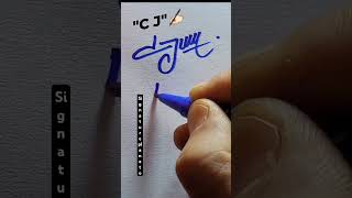 How to style the letter of CJ..#calligraphicalphabets #stylish sign