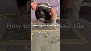 How to install mosaic tiles #asmr #diy #tiling #construction #tilingtips